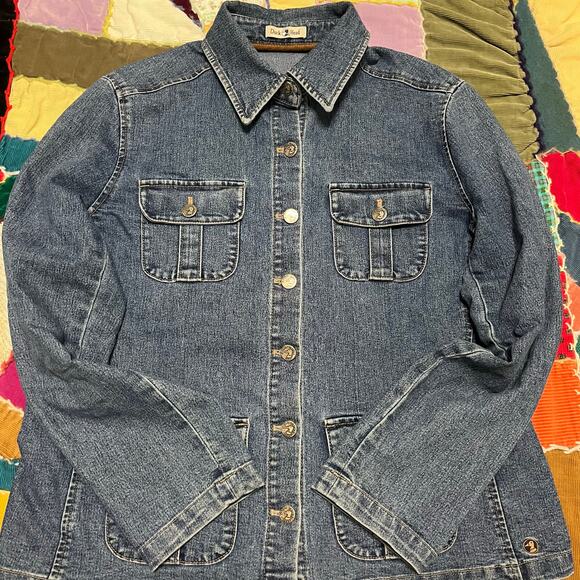 Duck Head 4 Front Pocket Flared Ended Denim Jacket Medium - Picture 1 of 7